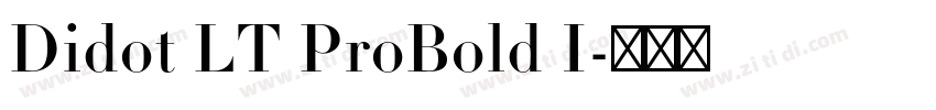 Didot LT ProBold I字体转换